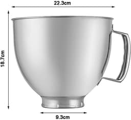 Mengkom Roestvrijstaal - Mixer kom - Bakken en Keuken - Voedselveilig Materiaal - 48 Liter - Zilver — thumbnail 5