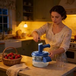 Elektrische Druiven Schilmachine - Automatische Peller - Fruit Schillen - Snelle Verwijdering - 20.8L x 20.8W x 25H cm - Blauw — thumbnail 3