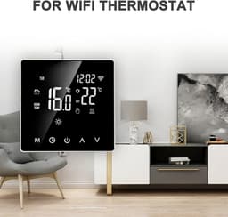 Slimme Thermostaat - WIFI Thermostaat Programmeerbaar - Verwarming Regelen - Nauwkeurige Temperatuur - 86 x 86 mm - Wit — thumbnail 5