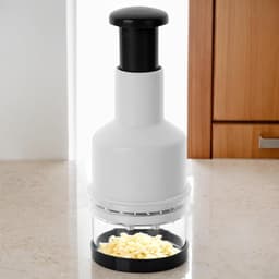 Knoflook Snijder - Keukenmachine Ui Hakker - Maaltijd Voorbereiding - Efficiënt Ontwerp - 500ml - Zwart en wit — thumbnail 4