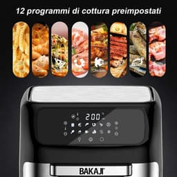 Heteluchtfriteuse - Airfryer Oven - Gezond Koken - 12 Programma's - 12 Liter - Zilver — thumbnail 5