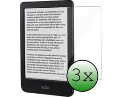 Screenprotector - 3 Stuks Geschikt voor Kobo Clara BW - Extra Sterk - Beschermglas - Gehard Glas - Tempered Glass - Screen Protector