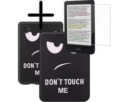 Hoes Geschikt voor Kobo Clara Colour Hoesje Bookcase Cover Hoes Met Screenprotector - Hoesje Geschikt voor Kobo Clara Colour Hoes Cover Case - Don't Touch Me