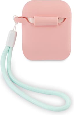 GUESS Vintage Siliconen AirPods 1 & AirPods 2 Case - Roze — thumbnail 3