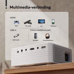 Projector - Beamer - Mini Beamer - 5G - bluetooth - Full HD — thumbnail 3