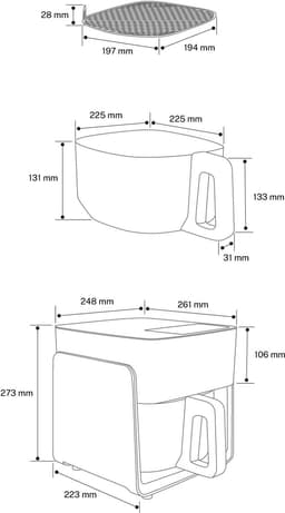 CREATE - 4,2L Glazen Airfryer - Bordeauxrood - AIR FRYER STUDIO CRYSTAL — thumbnail 2