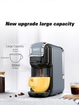 Archi 5-in-1 Koffiezetapparaat – Espresso Machine – 20 Bar – Hot & Cold – Capsules – ESE Pads – Gemalen Koffie – 600 ml – Zwart — thumbnail 5
