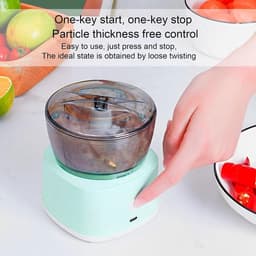 Elektrische hakmolen - elektrische hakmolen - antislip - draadloos - elektrische hakmolen van roestvrij staal - multifunctionele vleesmolen voor thuisgebruik - blokjes - vleesmolen en puree — thumbnail 2