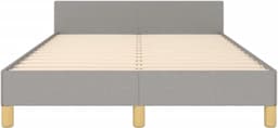 Bedframe met hoofdeinde, lichtgrijs, 120 x 200 cm, stoffen bed voor hotel, logeerkamer, slaapkamer, logeerkamer — thumbnail 5