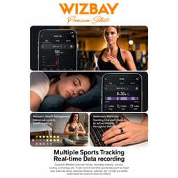 WizBay Premium Select® Keramische Smart Ring - Hartslag, Slaap & Zuurstof - Gesture Control - 5ATM - Android/iOS - Roze - Size 7 — thumbnail 4