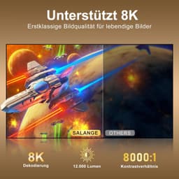 Draagbare Beamer En Mini Projector - 12000 Lumen - 1280 x 720 Resolutie - LCD - Wit - Voor Thuisbioscoop — thumbnail 3