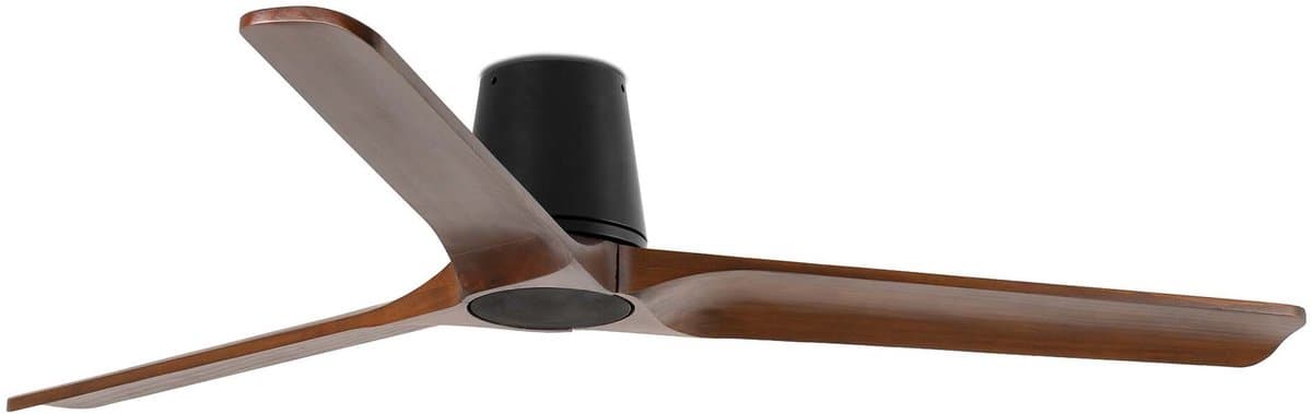 Faro Barcelona 33839 Heywood Tub L plafondventilator zwart/walnoot 132 cm - stille DC-motor - 6 snelheden - RF-afstandsbediening - zomer/winterstand — afbeelding 1