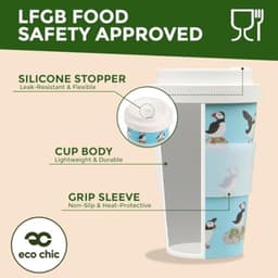 Gerecycled Reiscup van 400ml, Magnetron- en Vaatwasserbestendig — thumbnail 2