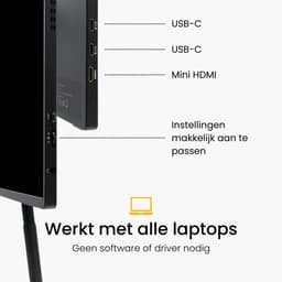 Blerron Flow - Portable Monitor - 2.5K - 16 Inch - Draagbare Monitor - Beeldscherm - Incl. Monitor en Laptop Standaard - 2560x1600 UHD — thumbnail 2