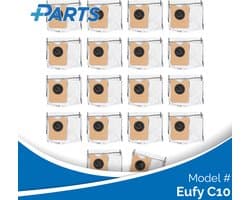 Eufy C10 Stofzakken (18 Stuks, Plus.Parts® alternatief voor T290A / T291C)