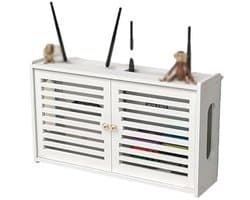 Draadloze Router Opbergdoos - PVC Wifi Opslag Wandplank voor TV en Set-top Box
