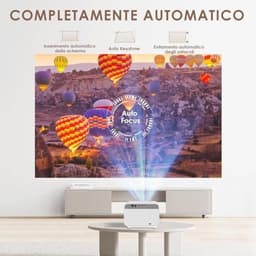 Full HD Beamer Met Auto Focus, Keystone, Bluetooth en Wifi - 1080p Videoprojector voor Thuisbioscoop — thumbnail 2