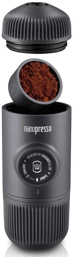 Wacaco Nanopresso - draagbare handmatige espresso machine - werkt zonder elektriciteit - meest veelzijdige add-on mogelijkheden - 18 bar - gemalen koffie - Zwart — thumbnail 2