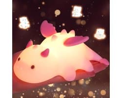 Kinder-LED-nachtlampje, zacht siliconen babynachtlampje, oplaadbaar via USB, 3 lichtintensiteitsstanden, 7 kleurveranderingen, kinderkamerdecoratie (roze)