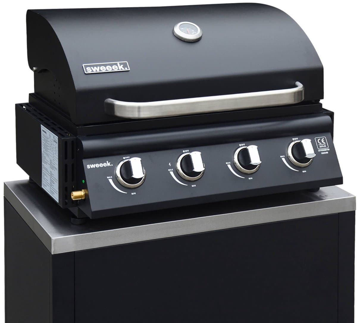 sweeek - Gasbarbecue met 4 branders, thermometer en vetopvangbak - grimaud — afbeelding 1