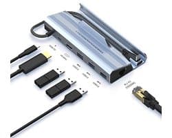 6-in-1 Dockingstation voor Steam Deck met 4K HDMI, 1000M Ethernet en Snellaad USB-C