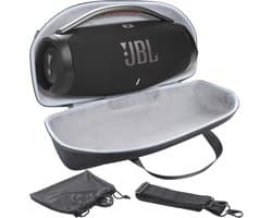 Harde Reisdoos met Mini Accessoire Pouch en Schouderriem voor Boombox 3 Wifi/Bluetooth Speaker