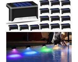 8 stuks zonne-zwembadverlichting, kleurveranderende zonne-terrasverlichting, buiten LED-trapverlichting, waterdichte zwembadaccessoires, decoratie voor trappen, hek, oprit, pad, tuin, achtertuin, tuin