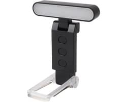 Boekenlamp, usb-oplaadclip-type leeslampje, 30 instelbare standen, oogbescherming, ideaal voor boekenliefhebbers/reizen - zwart