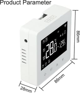 Slimme WiFi Thermostaat met Aanraakknop en Spraakbediening – Wekelijks Programmeerbaar en Nauwkeurige Temperaturregeling — thumbnail 3