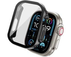 Screen protector - Geschikt voor Apple Watch Ultra / Ultra 2 / Ultra 3 - 49 mm - Full Cover Hard Case / Beschermend Hoesje - Zwart