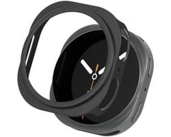 Screen protector - Geschikt voor Samsung Galaxy Watch 8 - 40 mm - Full Cover Hard Case / Beschermend Hoesje - Zwart