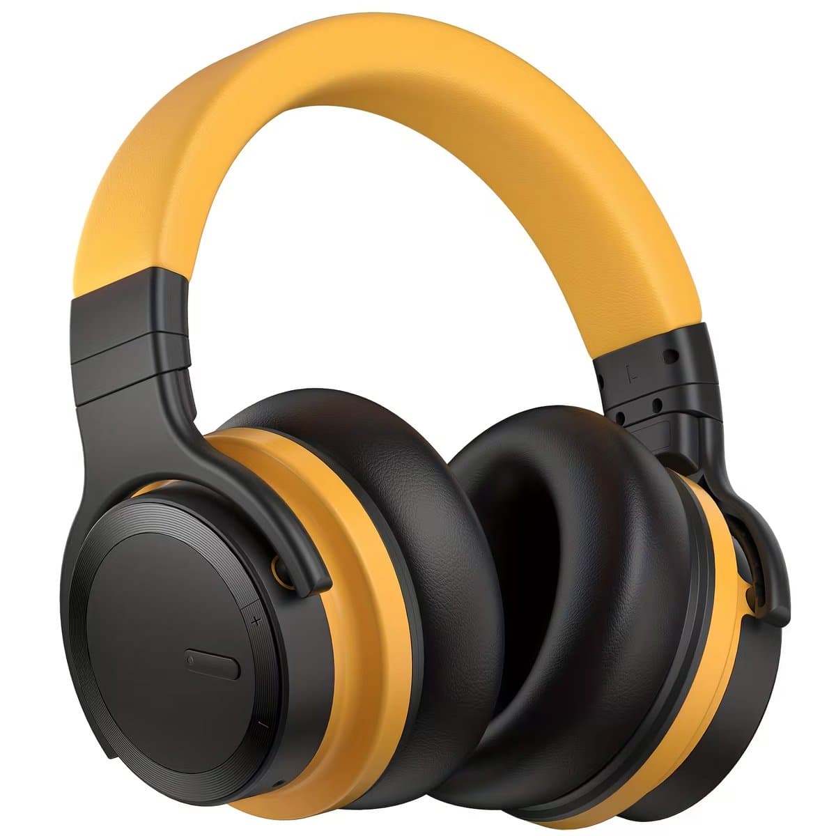 Draadloze Over-Ear Koptelefoon – Actieve Ruisonderdrukking – Diepe Bas – 30 Uur Speeltijd – Geel/Zwart — afbeelding 1