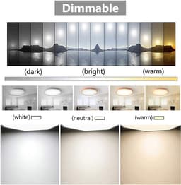 Ronde Houten LED Plafondlamp Dimbaar met Afstandsbediening Lichtkleur en Helderheid Verstelbaar — thumbnail 5