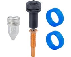 3D-printer Upgrade Trimetaal Verwisselbare Sproeiers 0,6 mm - Gehard Staal, Koper, Titanium TC4 - Compatibel met RapidChange Revo Hotends