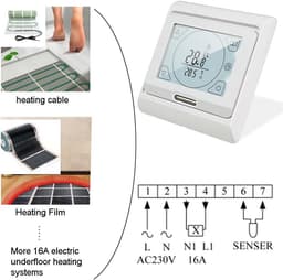Programmeerbare Digitale Thermostaat voor Elektrische Vloerverwarming met Vloersonde en Weekprogrammering — thumbnail 5