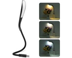 Flexibele USB LED Leeslamp - Draagbaar Nachtlampje met 3 Kleurmodi voor Laptop en Powerbank