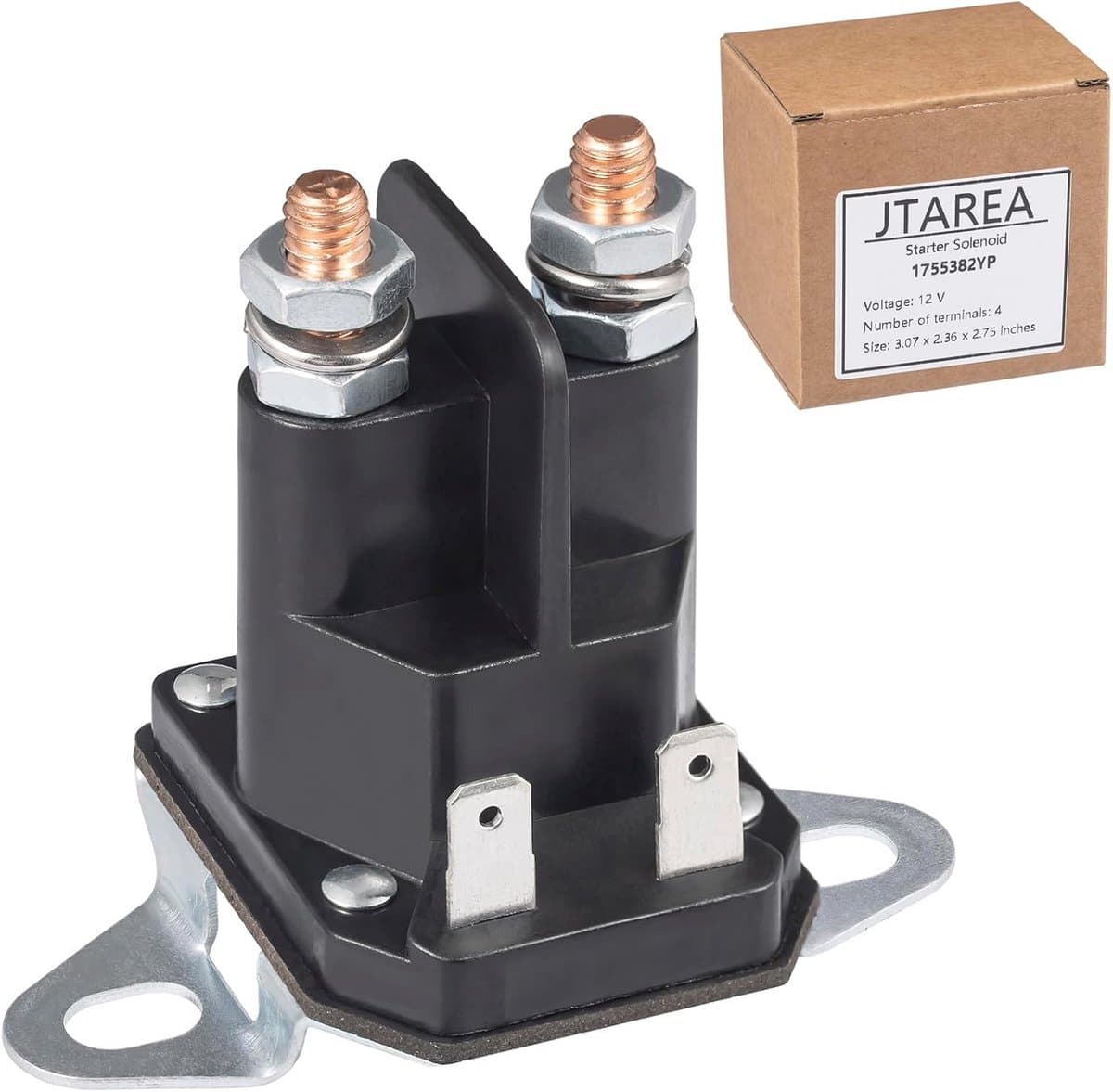 12V Starter Relay voor Grasmaaiers - Solenoid Vervangingsonderdeel — afbeelding 1