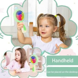 Draagbare Mini Ventilator met Licht - Oplaadbare Handventilator voor Thuis, Kantoor en Buiten — thumbnail 2