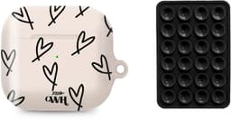 xoxo Wildhearts AirPods hoesje All Yours Beige & Zwart + Telefoonsticker Stick On Me Square Zwart – geschikt voor AirPods 4 — thumbnail 1