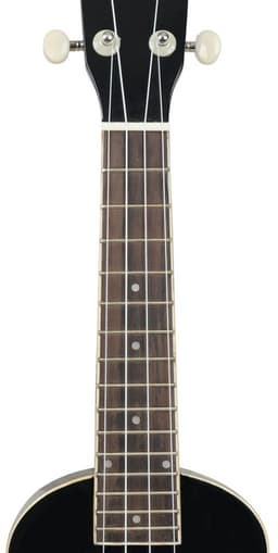 Sopraan Ukelele - Met gratis lessen - Fazley K21B-W - Zwart — thumbnail 3