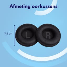 Knaak Oorkussens Geschikt voor JBL Tune 600, T500BT, T450, T450BT - Oorkussens voor Koptelefoon - 2 stuks -Zwart — thumbnail 3