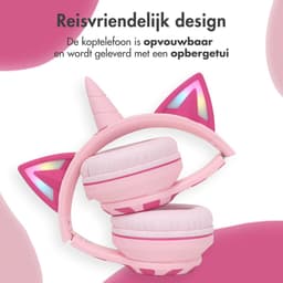 imoshion Kinder Koptelefoon Unicorn - Bluetooth en Decibelbegrenzer - Draadloze Koptelefoon Kinderen — thumbnail 11