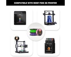 3D Printer Filament 1.75mm PLA voor 3D Printers en Pennen - Verschillende Effecten