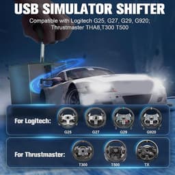 USB Simulator Shifter - Versnellingspook voor Logitech Truck Simulator en Thrustmaster Stuurwiel - Sequentiële Shifter voor DiRT Sim Racing Games — thumbnail 5