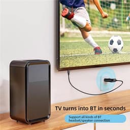 2 in 1 Bluetooth 5.3 Receiver en Transmitter USB adapter met AUX kabel - Bluetooth zender en ontvanger - Bluetooth Audio Receiver - zwart — thumbnail 3