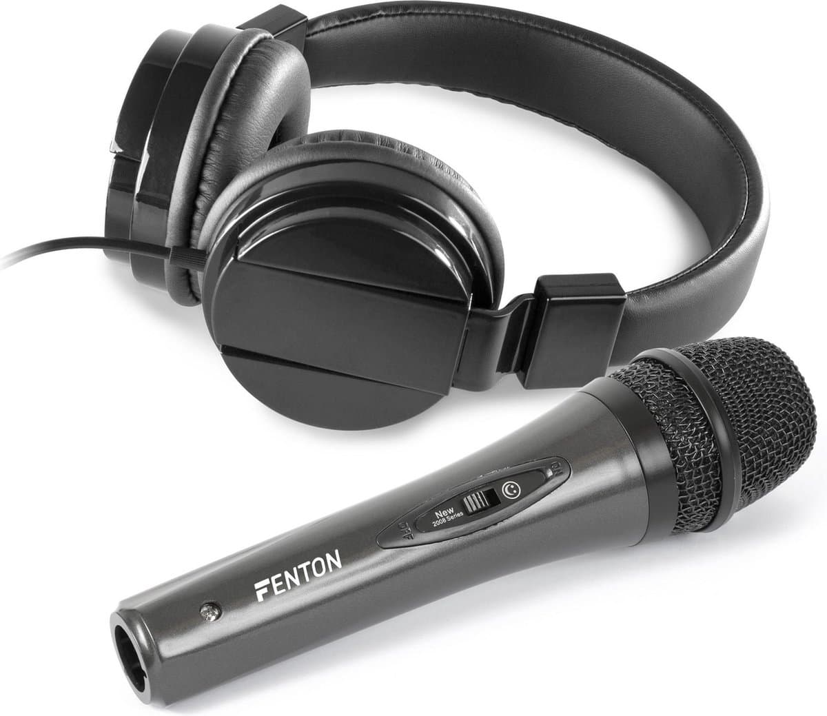 DJ koptelefoon Vonyx VH120 + DJ microfoon Fenton DM105 - DJ accessoires — afbeelding 1