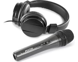 DJ koptelefoon Vonyx VH120 + DJ microfoon Fenton DM105 - DJ accessoires