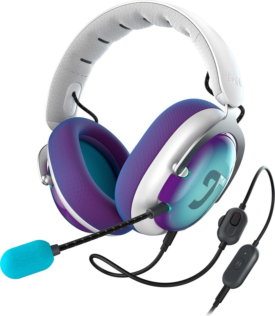 Teufel ZOLA - Bedrade over-ear gaming headset - Home-office - 7.1 binaurale surround sound - lichtgrijs Grape & Aqua — afbeelding 1
