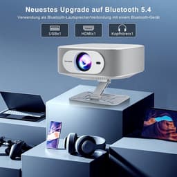 Draagbare Projector - Wit - Ondersteunt 4K Resolutie - Android 14.0 - Voor Thuis en Buiten — thumbnail 3