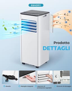 Mobiele Airco - Verkoeler Ventilator - Ruimte Koelen - Stille Werking 48dB - Tot 25m² - Wit — thumbnail 3